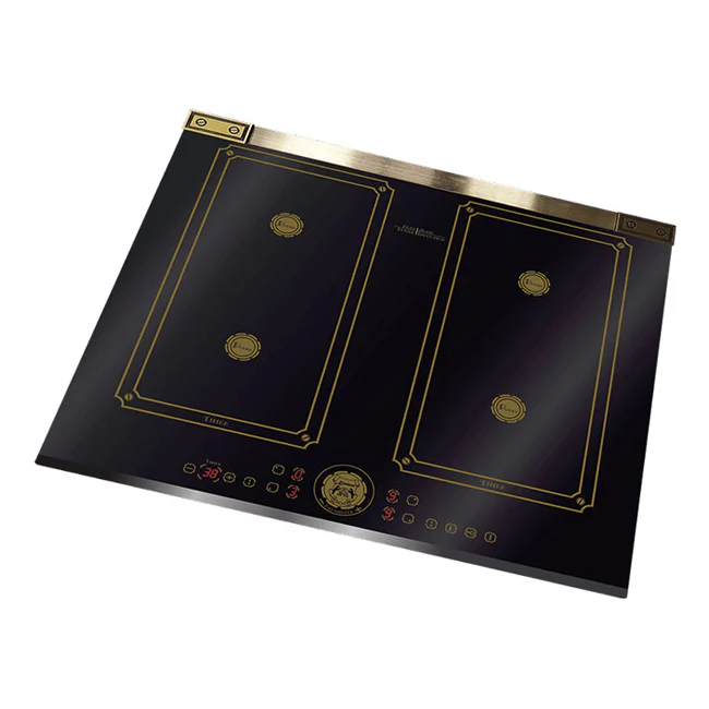 Art Deco Table de Cuisson à Induction 59cm Zone Libre (Noire)