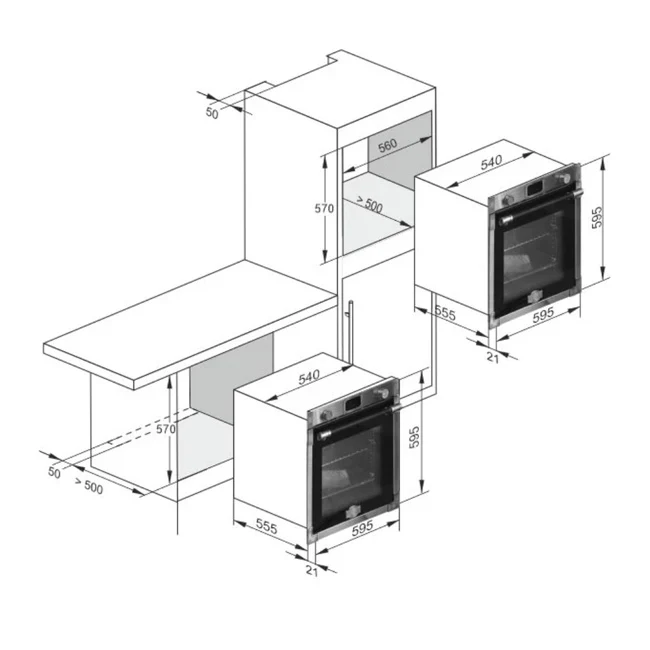 Four électrique Art Déco Multi 9 (Noir)