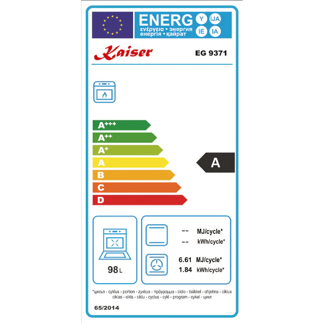 Four à gaz Avantgarde Pro 90 cm (Noir)