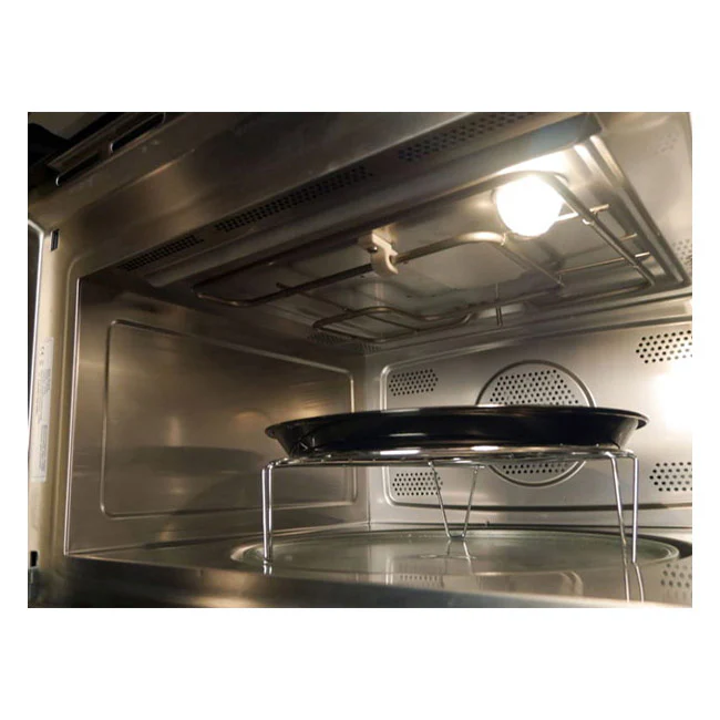 Four électrique compact Grand Chef avec fonction micro-ondes (acier inoxydable noir)