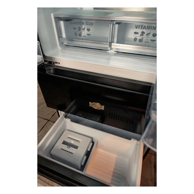 Grand Chef Réfrigérateur Congélateur Porte Française (Noir)