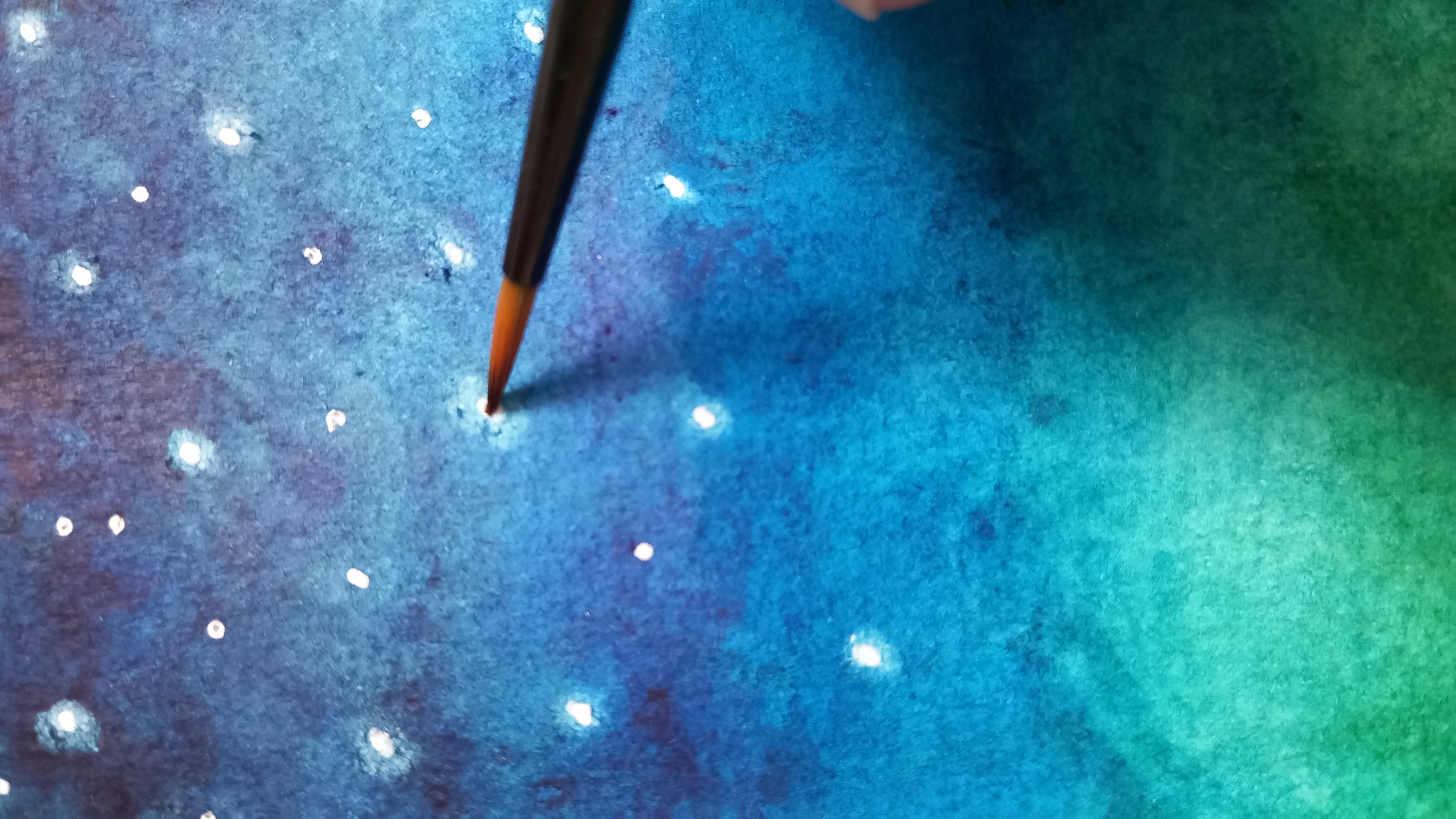 Whimsical Watercolour Green Landscape