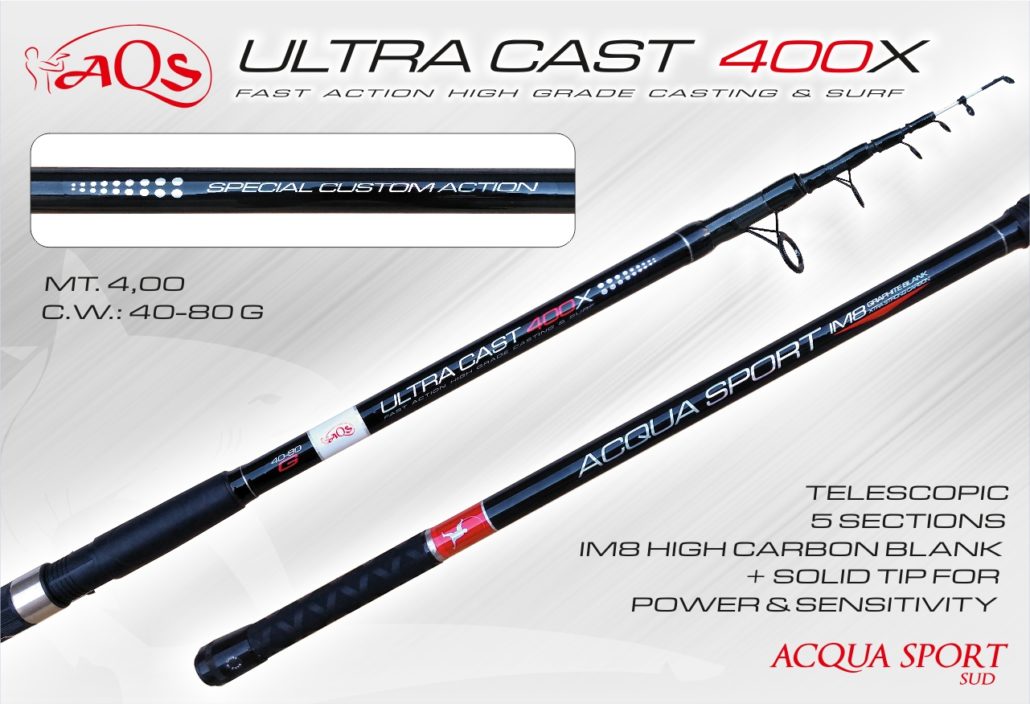 CANNA ULTRACAST - TELESCOPICA - 4,00 MT - 40/80 gr