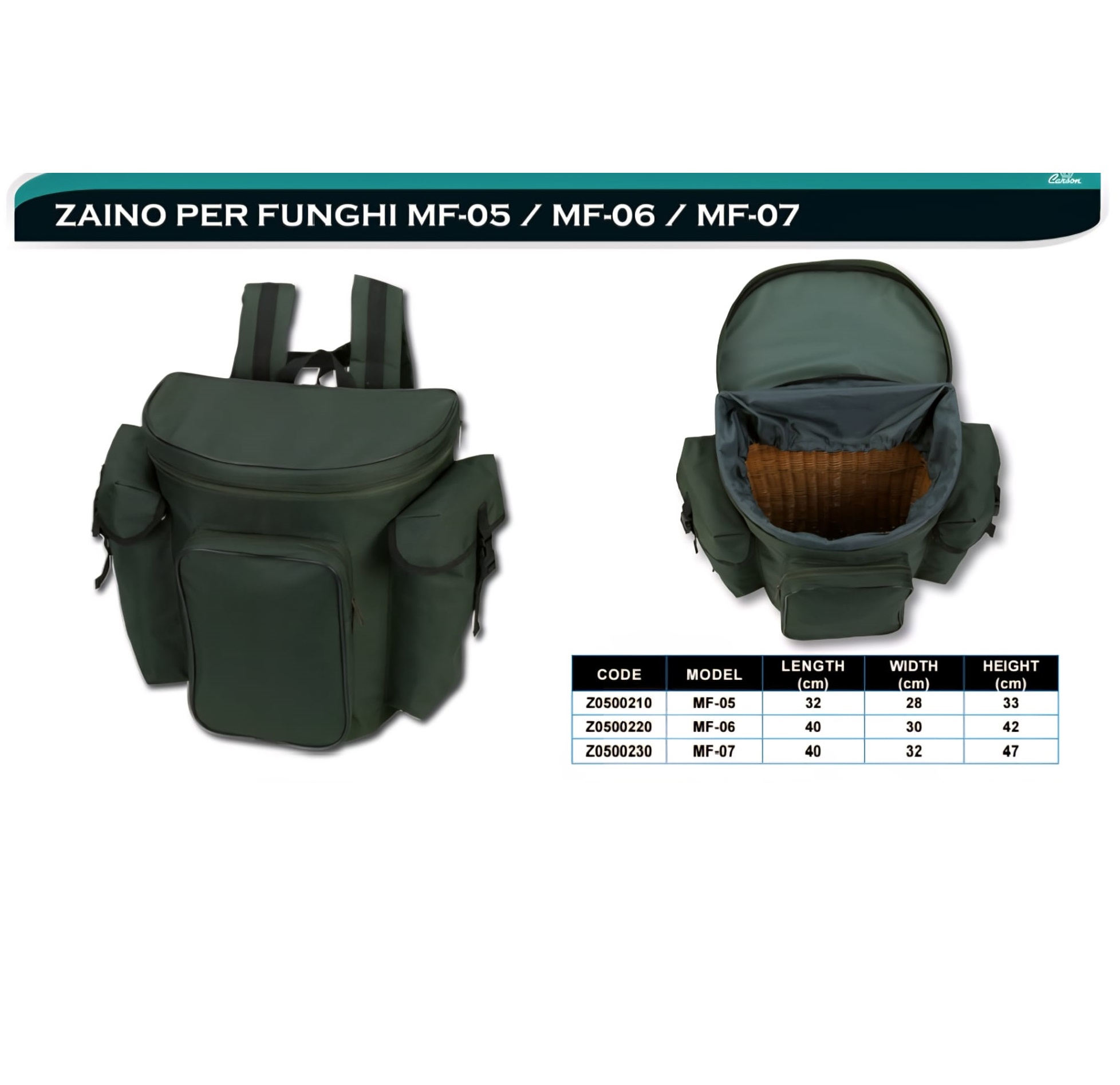 CARSON - ZAINO FUNGHI CON GERLA