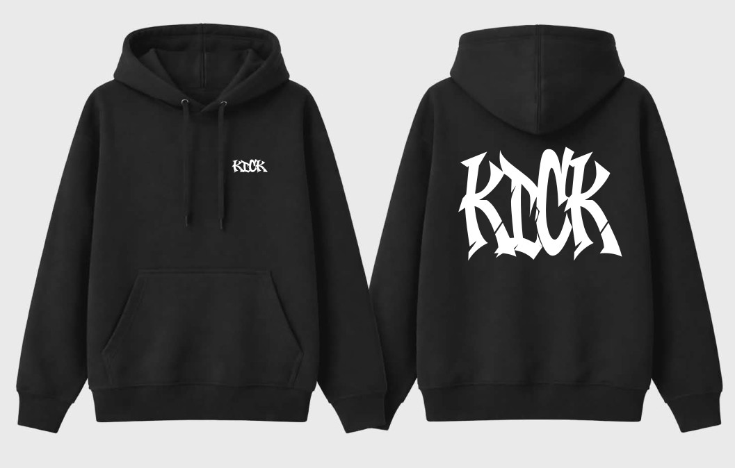 Juodas KICK džemperis