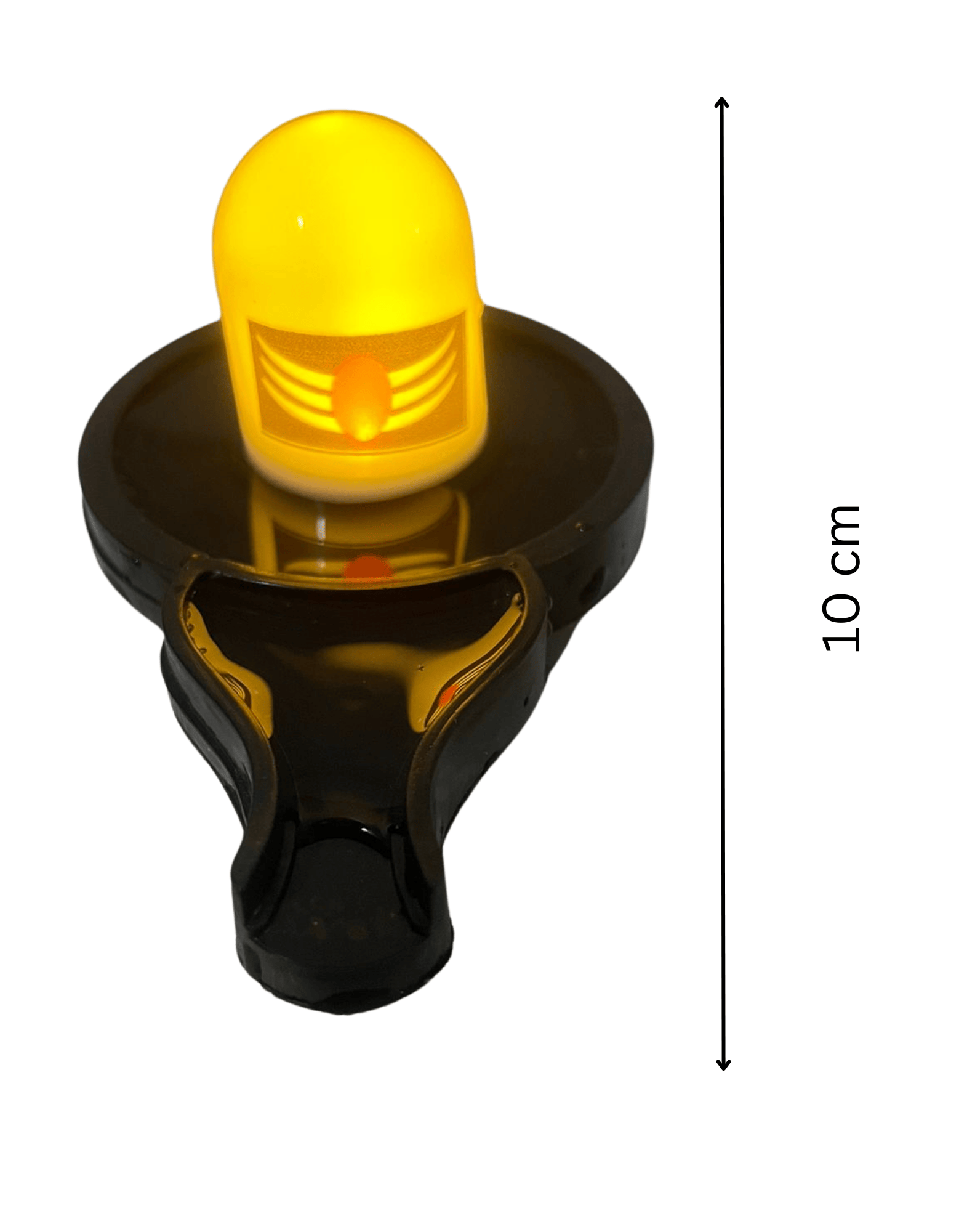 Divine Hub Water Sensor LED Shivling for Home Temple, Festival & Decorative Lighting – 10 cm (Plastic, Black & White)
