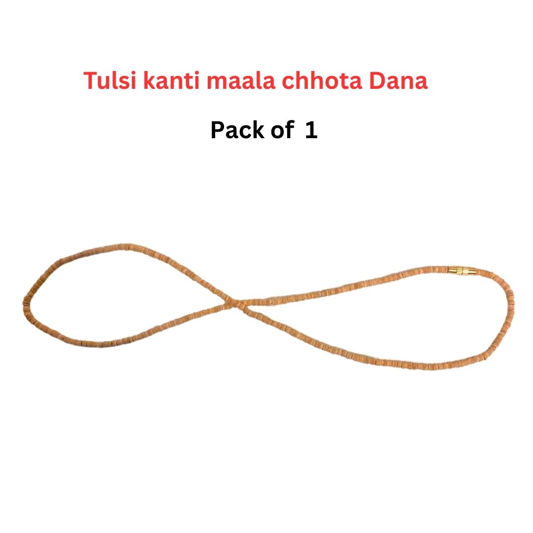 Divine Hub Tulsi Kanti Mala Chhota Dana (Pack of 1) | Original Small Beads Kanthi for Vishnu Bhakt & Spiritual Protection