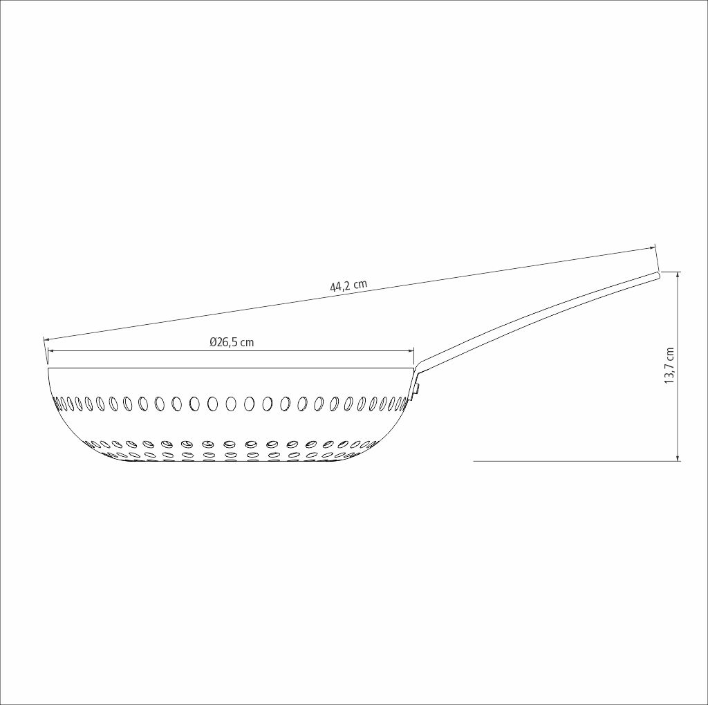 MK - Tramontina Churrasco 系列穿孔炒鍋烤盤｜陽極處理鋁製鍋身＋手柄｜26 公分