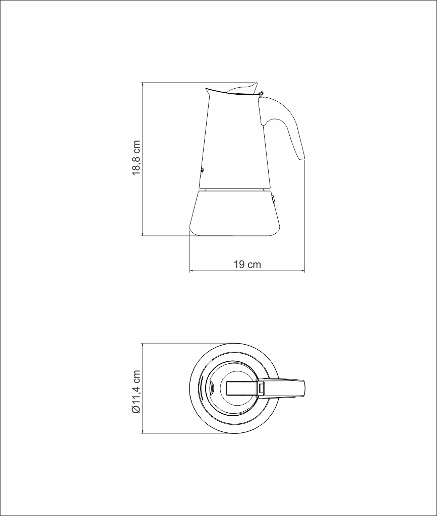 Tramontina不鏽鋼義式摩卡壺350ml｜直火感應爐適用