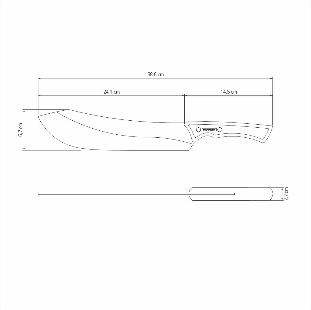 Tramontina Churrasco Black 10吋黑鋼牛排刀｜木柄設計｜巴西製造