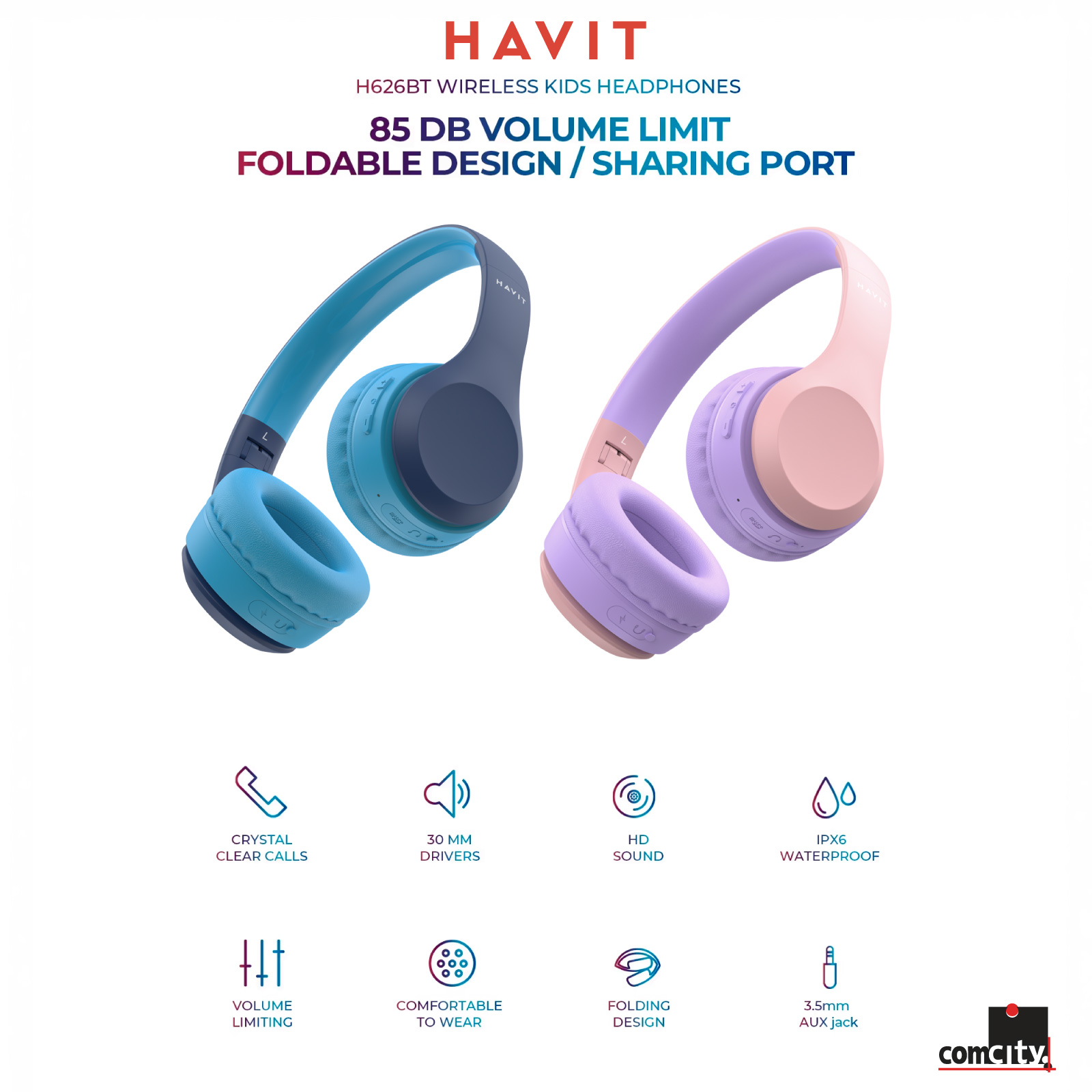 HAVIT H626BT Wireless Kids Headphones