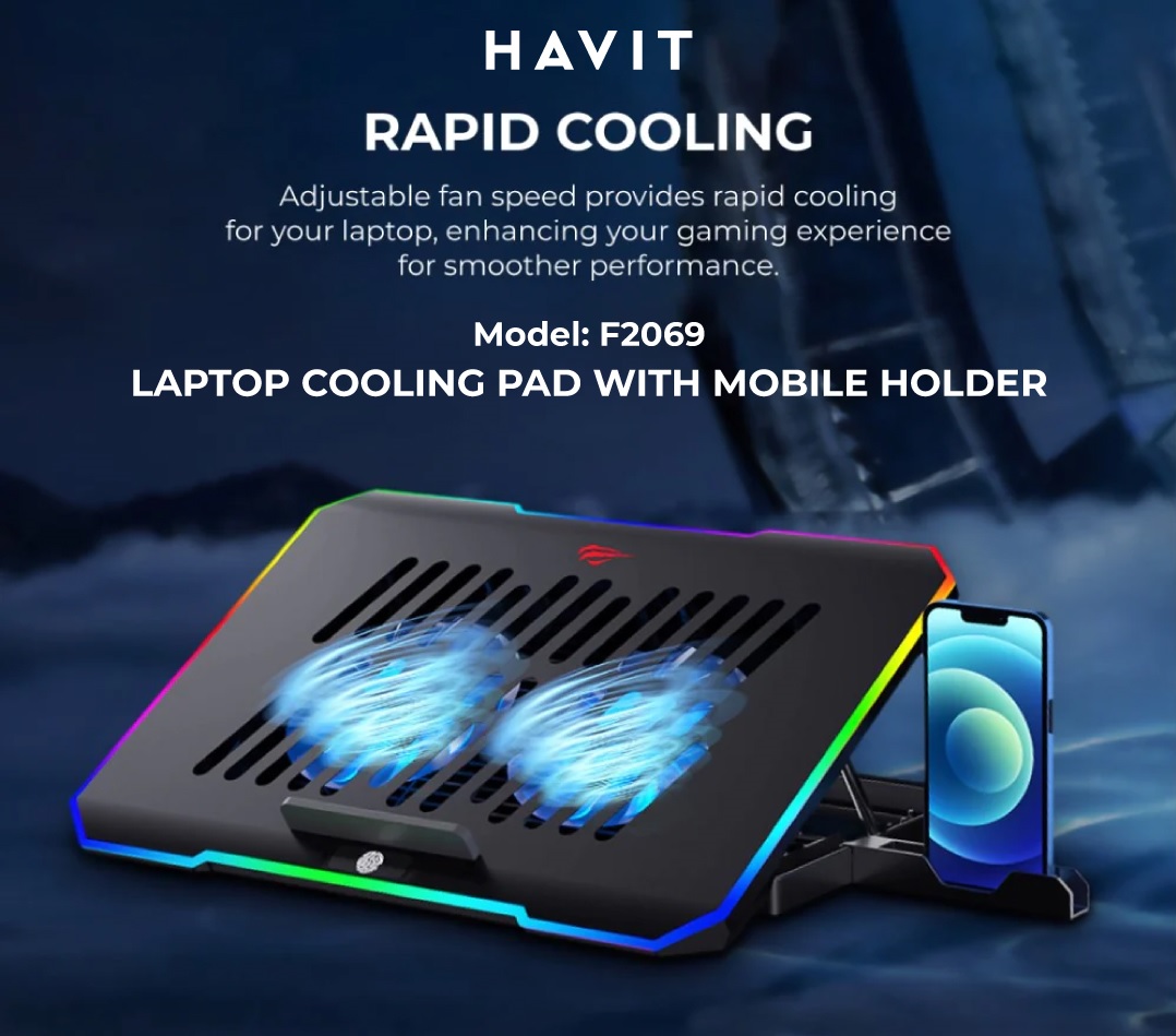 HAVIT Laptop Cooling Pad with Mobile Holder