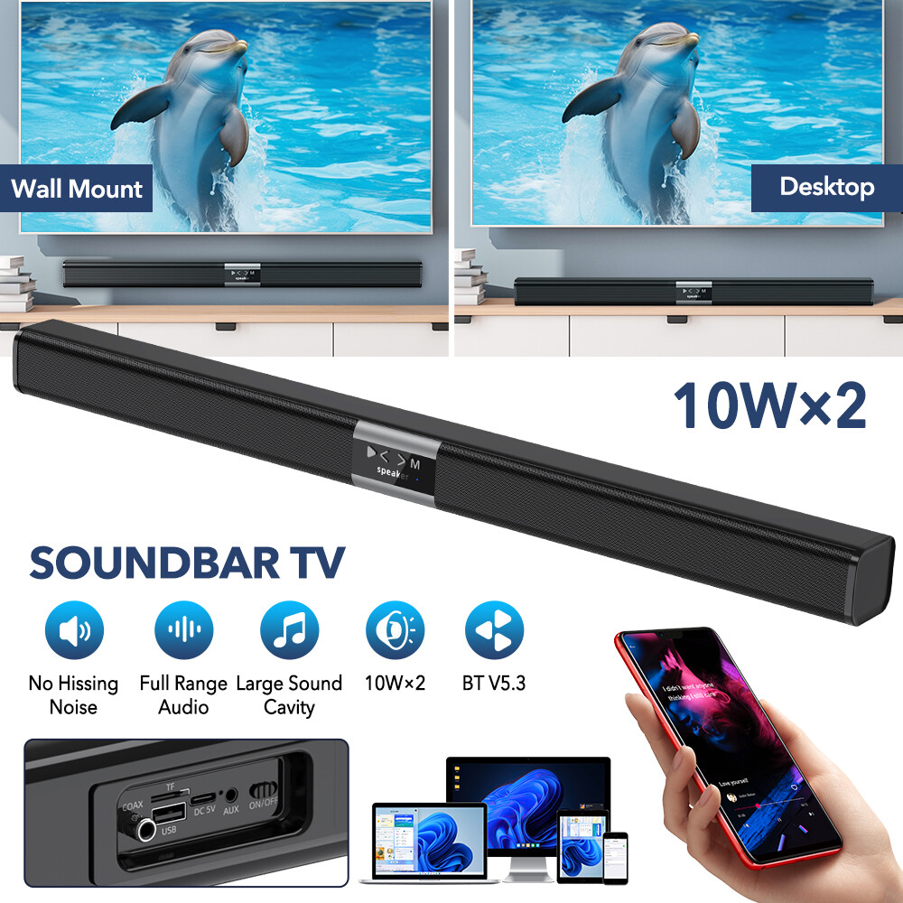 Bluetooth Soundbar TV Speaker