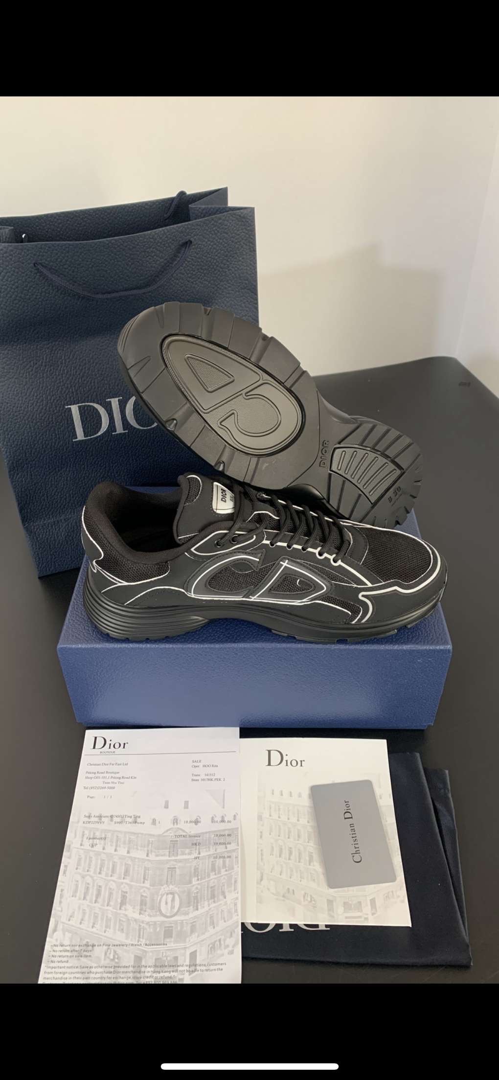  Dior B30 'Black Mesh and Black Technical Fabric'