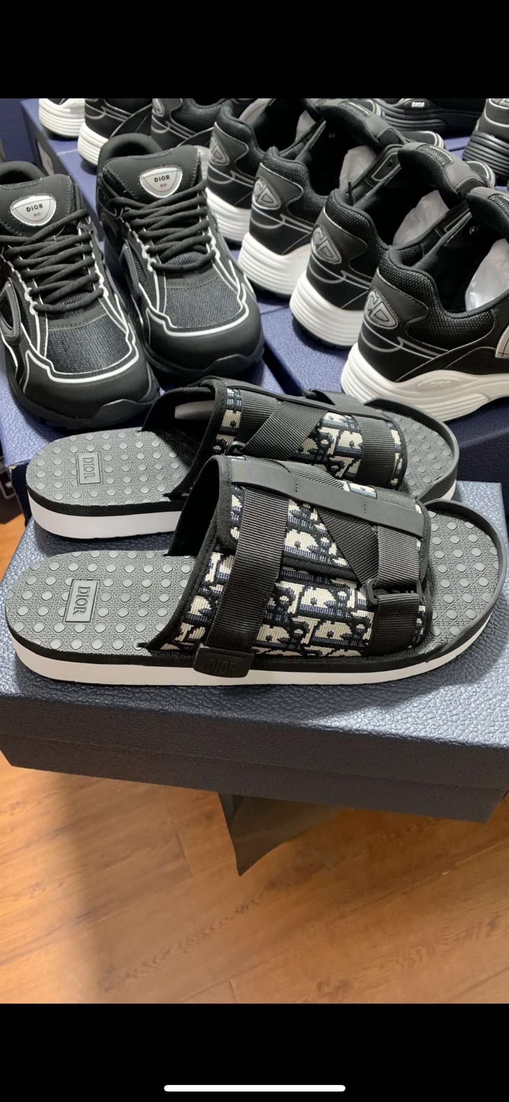 Dior Alpha Sandal 'Dior Oblique - Beige Black' 