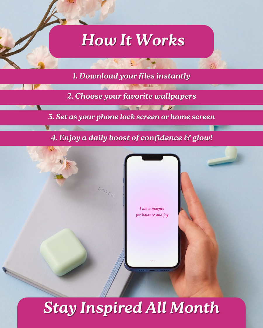 Aura Phone Wallpapers with Daily Affirmations