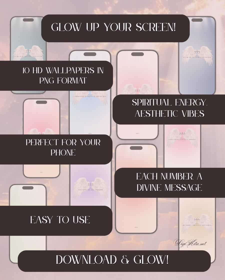 Angelic Numbers Phone Wallpaper Set