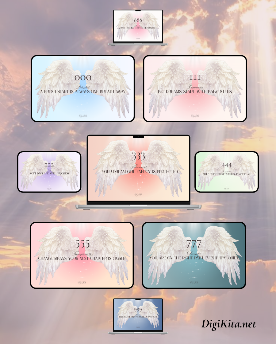 Angelic Numbers Phone & Desktop Wallpaper Bundle
