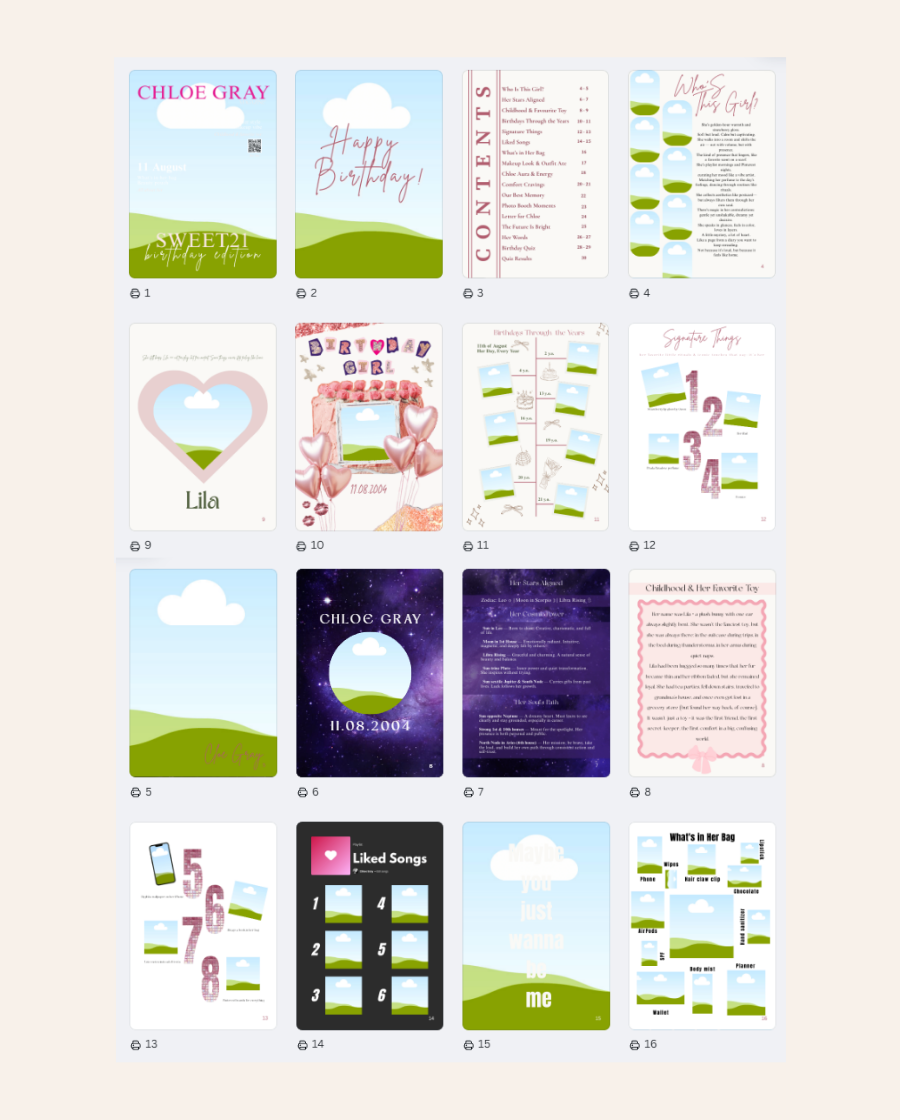 Birthday Magazine Template