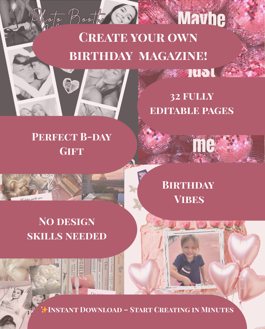 Birthday Magazine Template