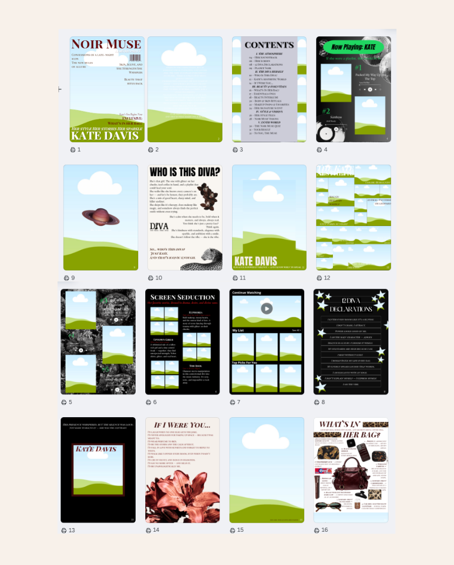 Noir Muse Magazine Template 
