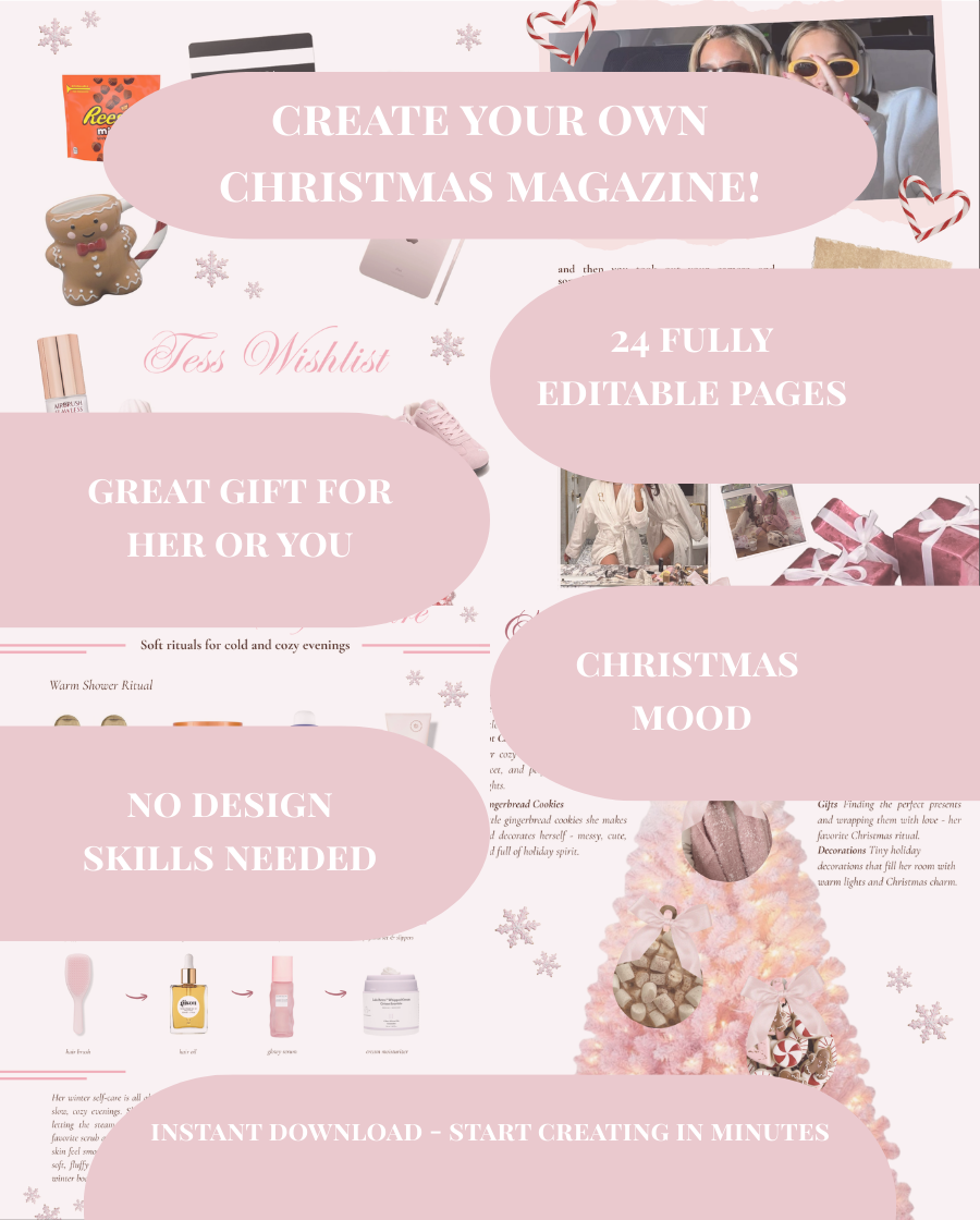 Her Wrapped Christmas Magazine Template