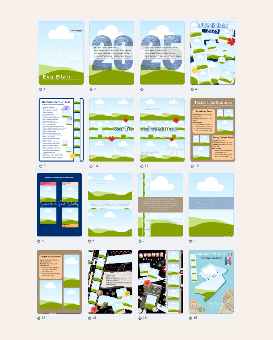 Sun Kissed Magazine Template 