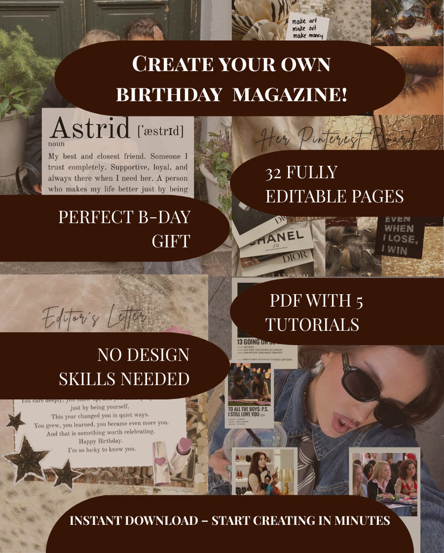 Starstruck Birthday Magazine Template