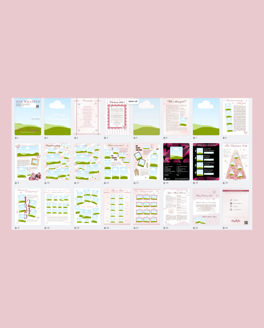 Her Wrapped Christmas Magazine Template