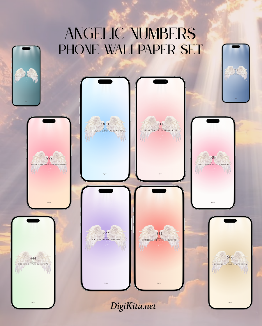Angelic Numbers Phone & Desktop Wallpaper Bundle