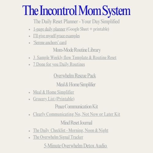Go from Overwhelmed to In Control — Without Adding One More Thing to Your Plate.