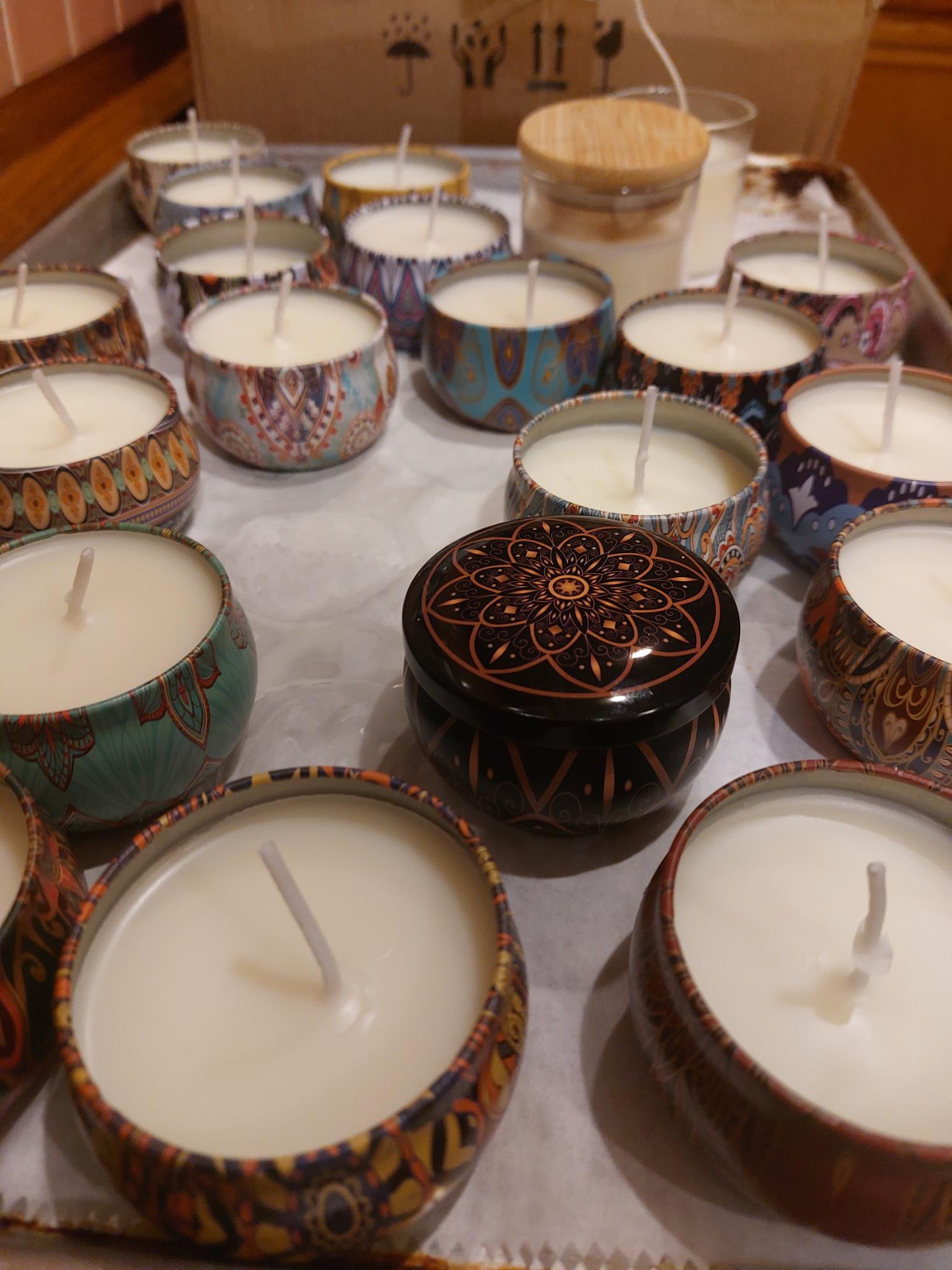 Essential tin candle