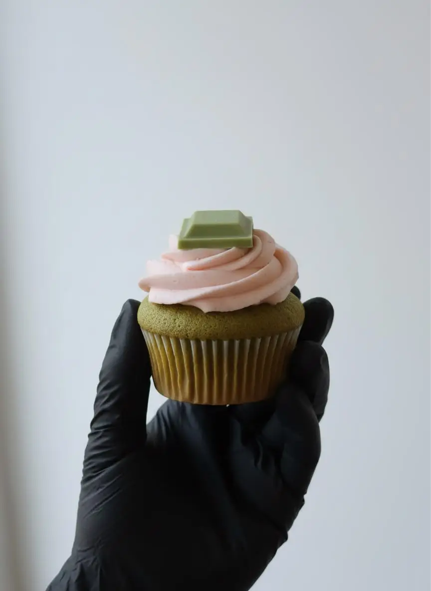 Matcha Strawberry Cupcakes