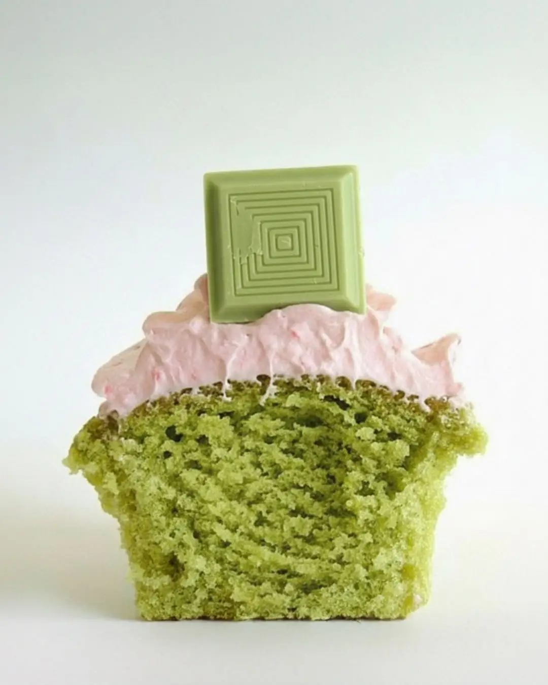 Matcha Strawberry Cupcakes