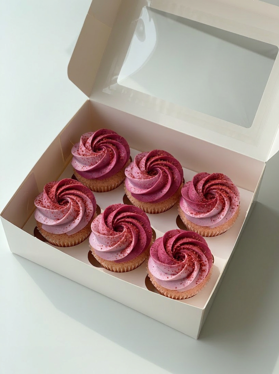Strawberry Hibiscus Cupcakes