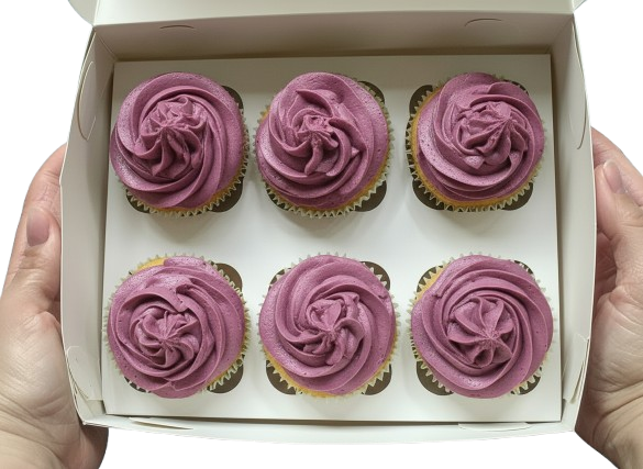 Vegan Earl Grey Cupcakes With Blueberry Filling and Frosting