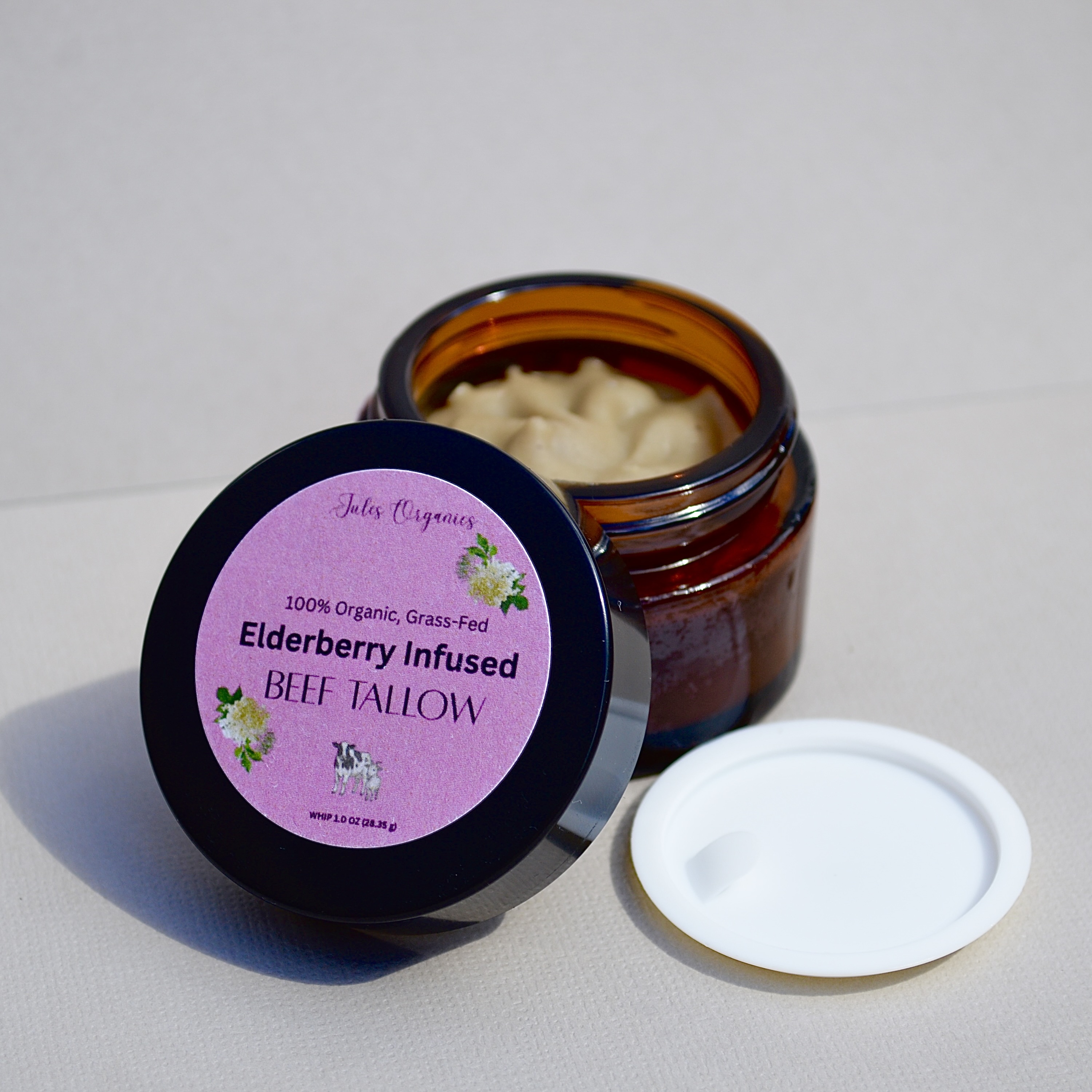 Elderberry Infused Beef Tallow