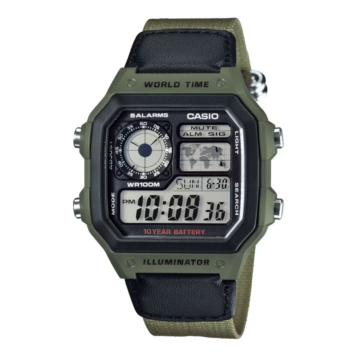 AE-1200WHB-1BVDF Casio Royale Cloth band