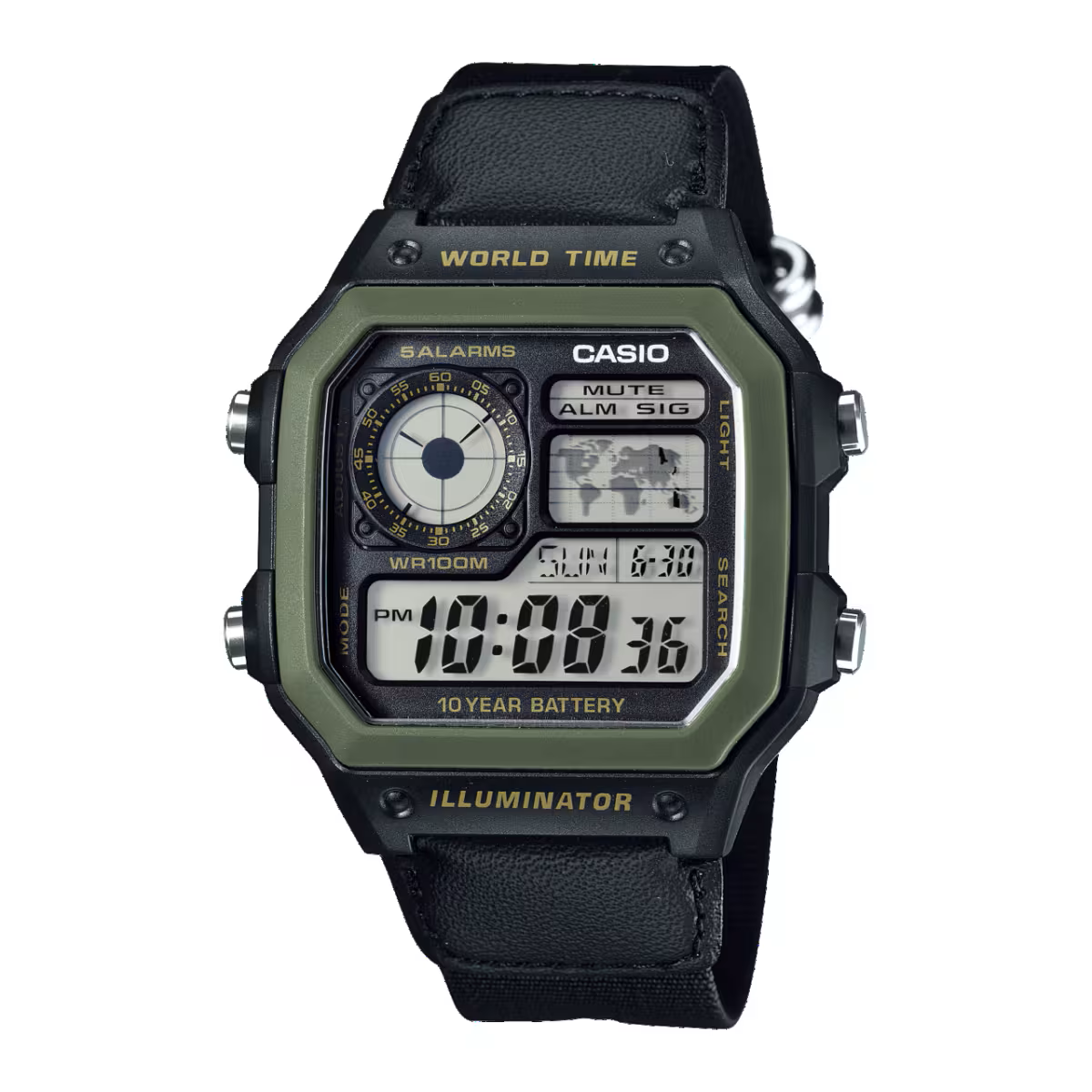 AE-1200WHB-1BVDF Casio Royale Cloth band