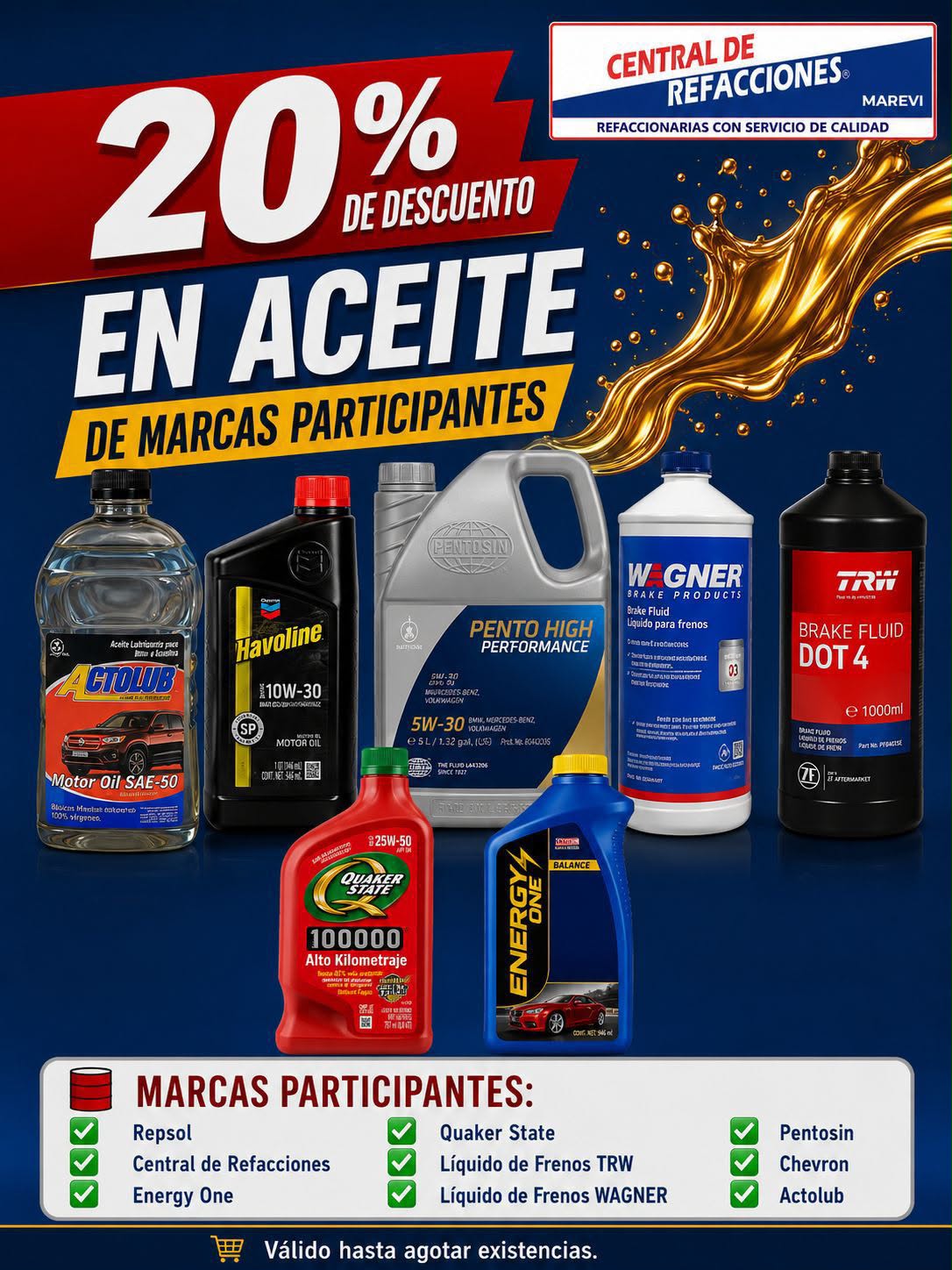 20 % de descuento en aceites