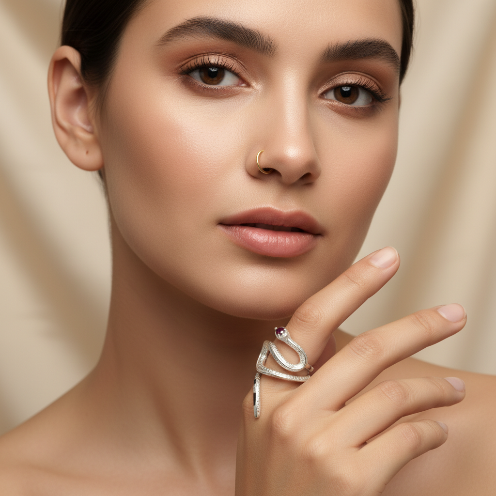 Bague  boa arc-en-ciel