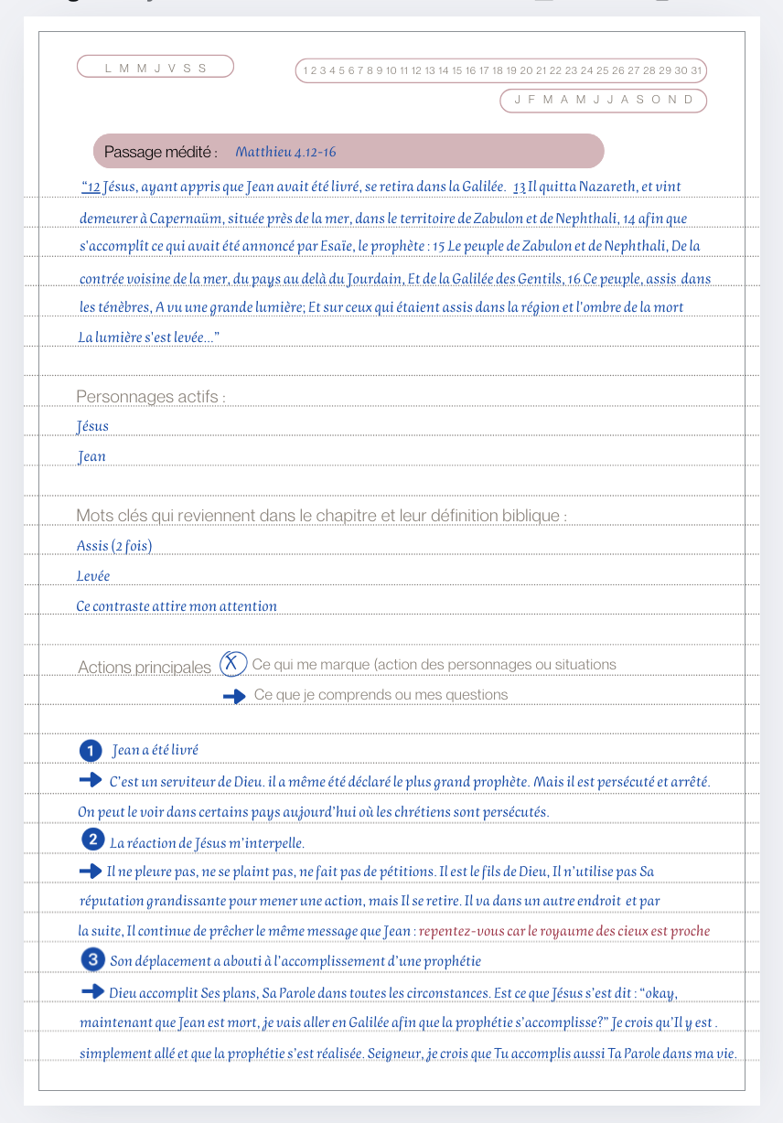 Mon journal guidé : Connaitre Dieu et son Royaume par la méditation de la Parole (à venir)