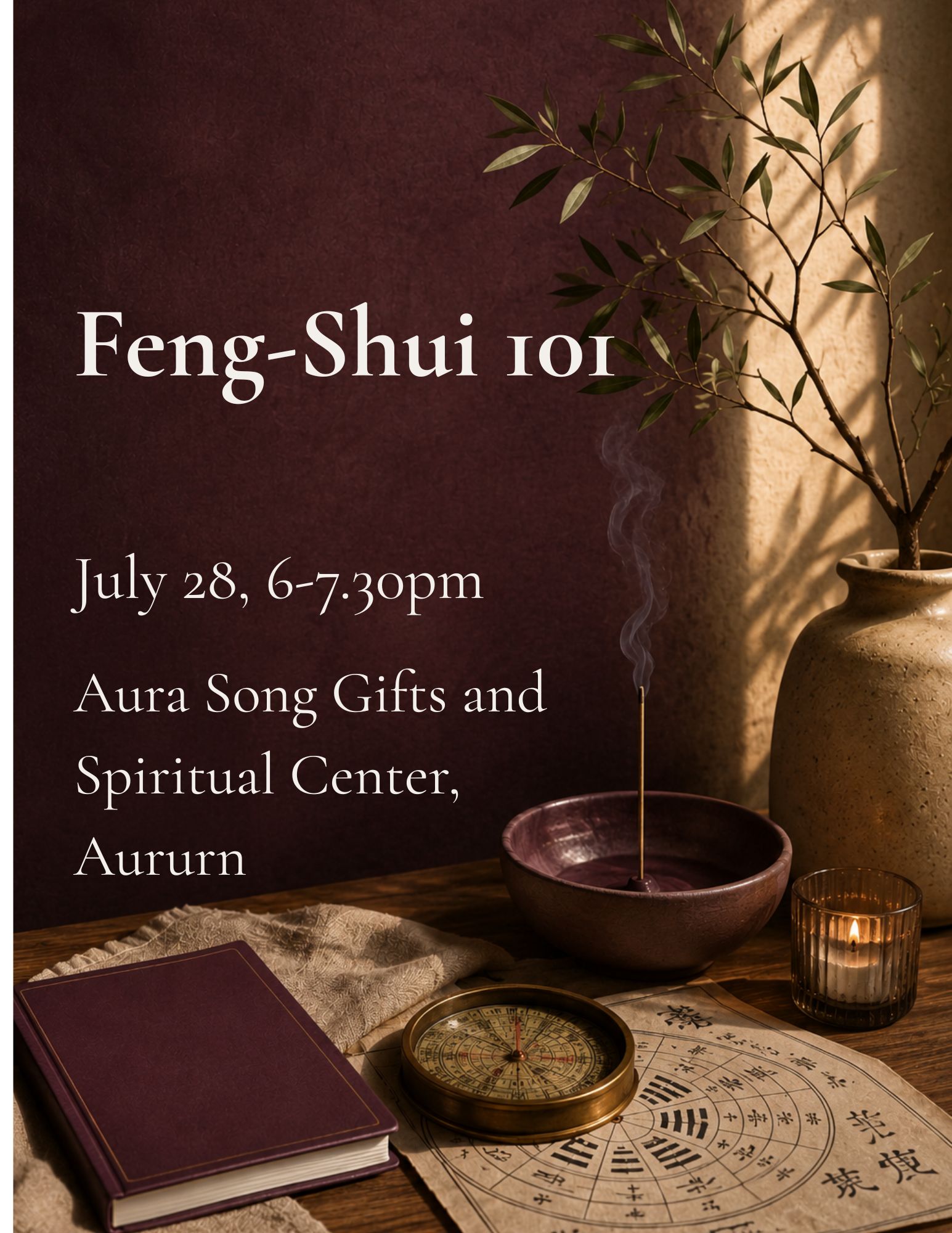 Feng-Shui 101 on July 28, 6pm 