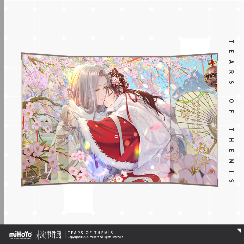 Blizzardous Threads of Red Series Folding Shikishi
