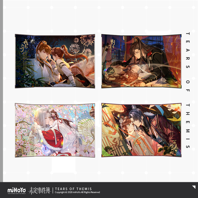 Blizzardous Threads of Red Series Folding Shikishi