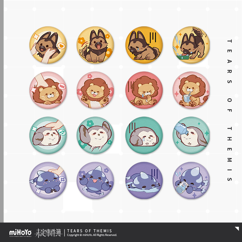 Fluffy Daily Series Chibi Badge Set