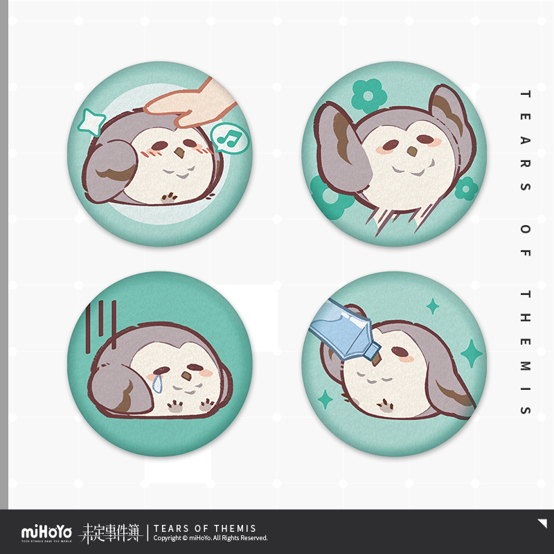 Fluffy Daily Series Chibi Badge Set