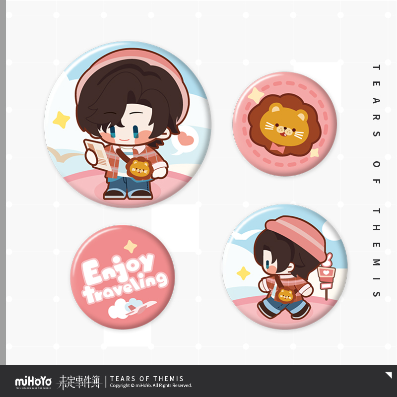 Enjoy Traveling Series Chibi Badge Set