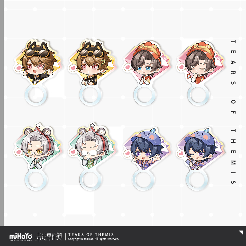Joyful Invitation Series Chibi Acrylic Ring Set