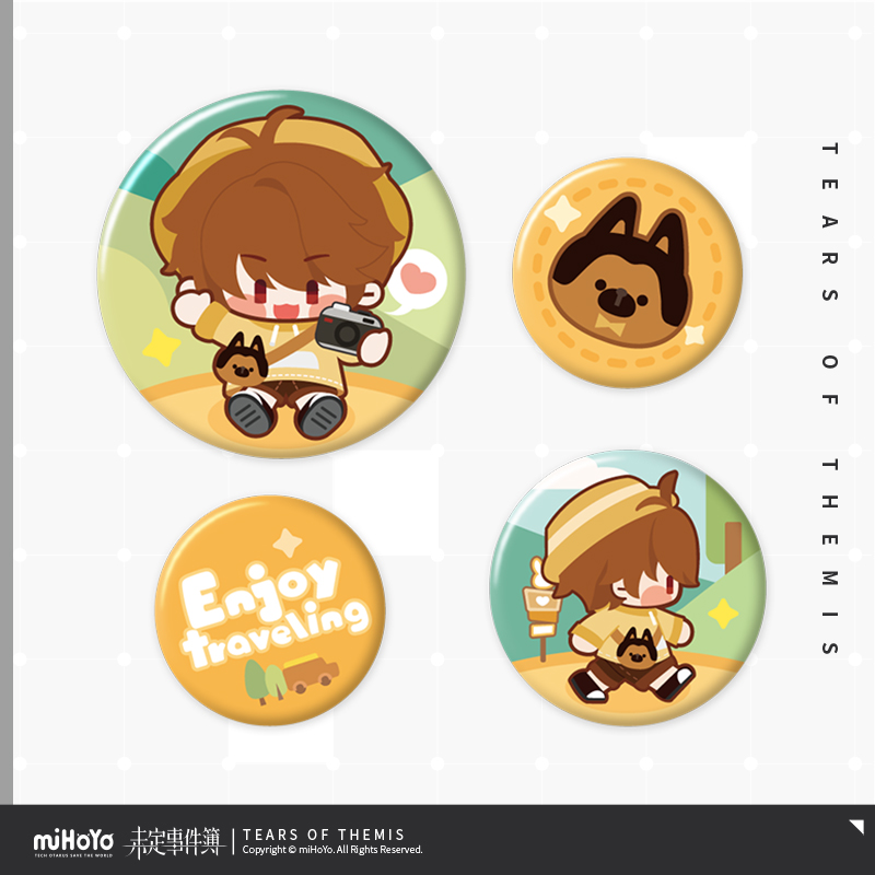 Enjoy Traveling Series Chibi Badge Set